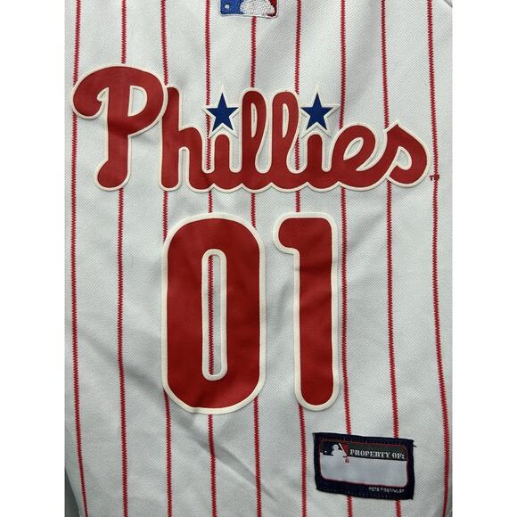 MLB Philadelphia Phillies Dog Jersey 01 Pinstripped Size Medium - Picture 6 of 8